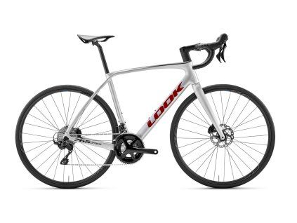 LOOK 765 Optimum 2 Disc Metallic Silver True Blood Satin 105 Mix 12 Shimano Wh-RS171 2025 (Veľkosť XS)