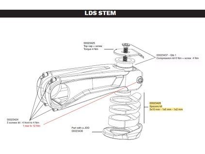 nahradni dil look spacers kit e 765 gravel lds stem o