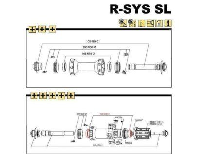 261280 mavic rear hub qrm sl bearings