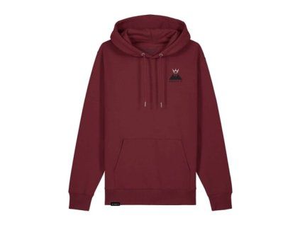PEATY'S PUBWEAR MIKINA S KAPUCÍ SUMMIT BURGUNDY S (Veľkosť S)