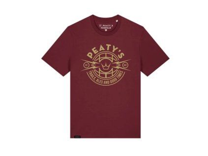 PEATY'S PUBWEAR TRIKO S KRÁTKÝM RUKÁVEM TRAILS & ALES CREST / BURGUNDY S (Veľkosť S)