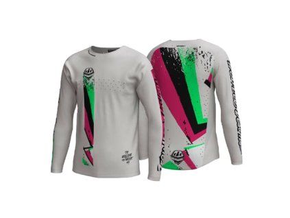 TLD DĚTSKÝ DRES S DLOUHÝM RUKÁVEM SPRINT FULL PULL CHALK XS (Veľkosť XS)