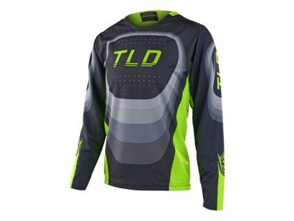 TLD DĚTSKÝ DRES S DLOUHÝM RUKÁVEM SPRINT REVERB CHARCOAL XS (Veľkosť XS)
