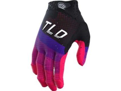 TLD RUKAVICE AIR REVERB BLACK / GLO RED S (Veľkosť S)