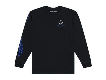 TLD TRIKO S DLOUHÝM RUKÁVEM PEACE OUT BLACK S (Veľkosť S)