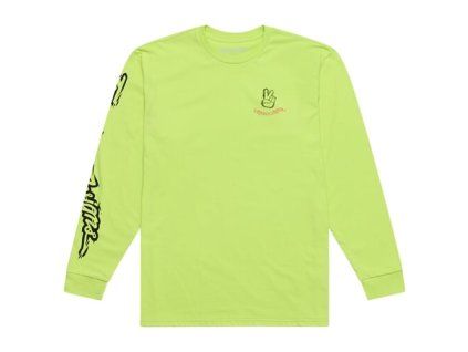 TLD TRIKO S DLOUHÝM RUKÁVEM PEACE OUT GLO YELLOW S (Veľkosť S)