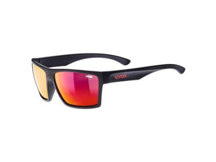255421 uvex bryle lgl 29 black mat mirror red