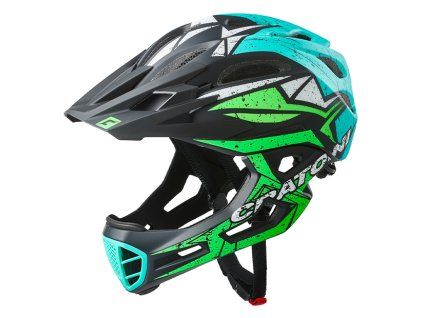 cratoni c maniac pro black lime turquoise mat o