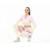 Crussis Crop Top dámsky dlhý rukáv ružová farba (Veľkosť XS)