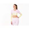 Crussis Crop Top dámsky dlhý rukáv ružová farba (Veľkosť XS)