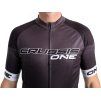 Crussis Cyklistický dres – ONE pánský krátký rukáv čierno-biela farba (Veľkosť S)